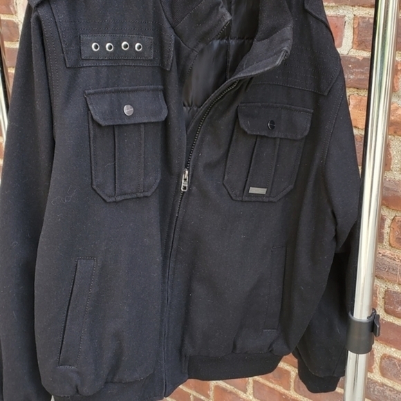 Sean John Black wool‎ Jacket XL - Picture 4 of 12